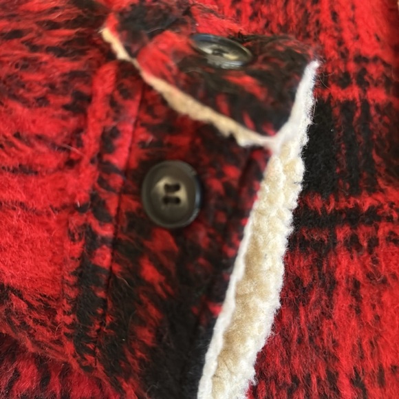 Lucky Brand Men’s Plaid Red Sherpa Jacket sz S NWT - Picture 4 of 12